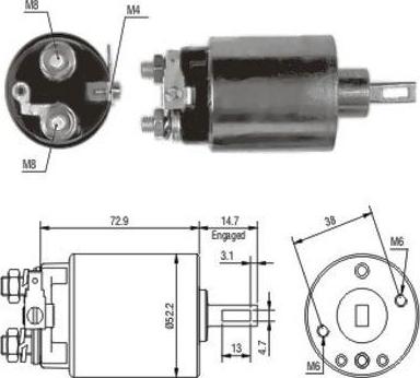 Hoffer 46055 - Тяговое реле, соленоид, стартер autospares.lv