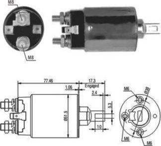 Hoffer 46057 - Тяговое реле, соленоид, стартер autospares.lv