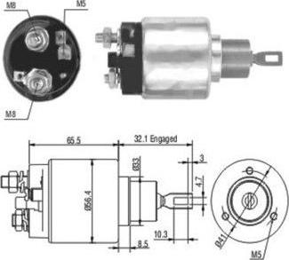 Hoffer 46003 - Тяговое реле, соленоид, стартер autospares.lv