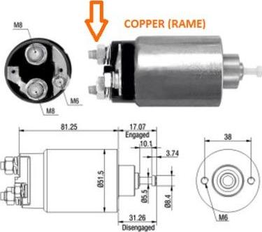 Hoffer 46007 - Тяговое реле, соленоид, стартер autospares.lv