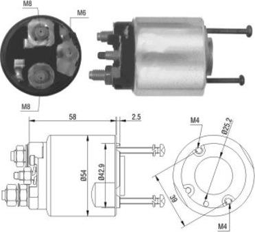 Hoffer 46016 - Тяговое реле, соленоид, стартер autospares.lv