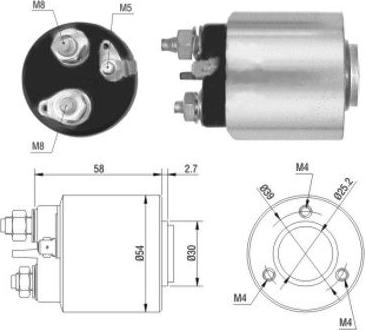 Hoffer 46013 - Тяговое реле, соленоид, стартер autospares.lv