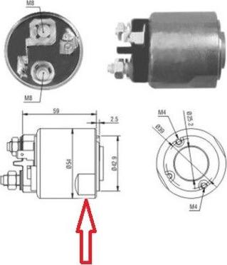 Hoffer 46085 - Тяговое реле, соленоид, стартер autospares.lv