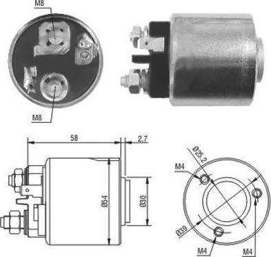 Hoffer 46083 - Тяговое реле, соленоид, стартер autospares.lv