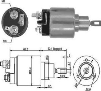 Hoffer 46030 - Тяговое реле, соленоид, стартер autospares.lv