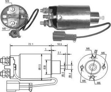 Hoffer 46038 - Тяговое реле, соленоид, стартер autospares.lv