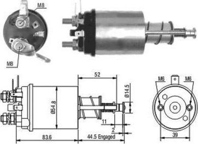 Hoffer 46021 - Тяговое реле, соленоид, стартер autospares.lv