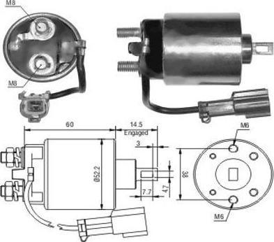 Hoffer 46023 - Тяговое реле, соленоид, стартер autospares.lv