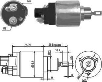 Hoffer 46070 - Тяговое реле, соленоид, стартер autospares.lv