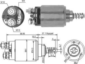 Hoffer 46192 - Тяговое реле, соленоид, стартер autospares.lv