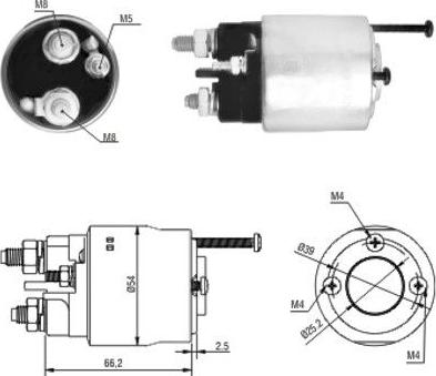 Hoffer 46147 - Тяговое реле, соленоид, стартер autospares.lv