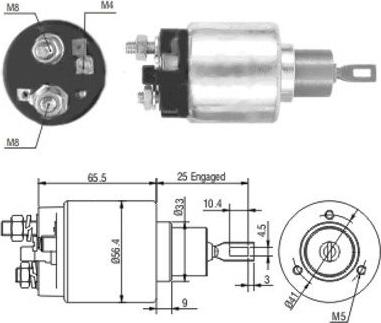 Hoffer 46108 - Тяговое реле, соленоид, стартер autospares.lv