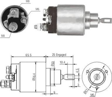 Hoffer 46117 - Тяговое реле, соленоид, стартер autospares.lv