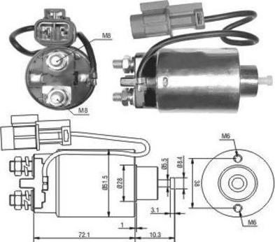 Hoffer 46180 - Тяговое реле, соленоид, стартер autospares.lv