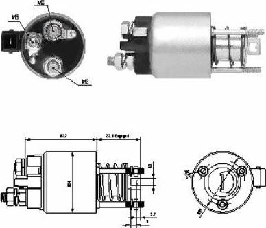 Hoffer 46136 - Тяговое реле, соленоид, стартер autospares.lv