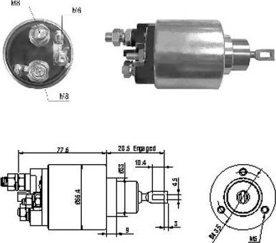 Hoffer 46130 - Тяговое реле, соленоид, стартер autospares.lv