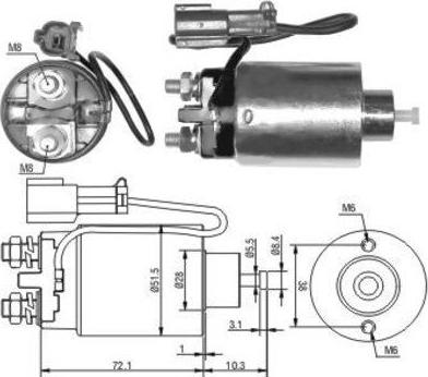 Hoffer 46125 - Тяговое реле, соленоид, стартер autospares.lv