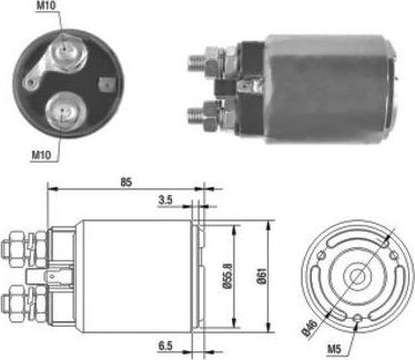 Hoffer 46120 - Тяговое реле, соленоид, стартер autospares.lv