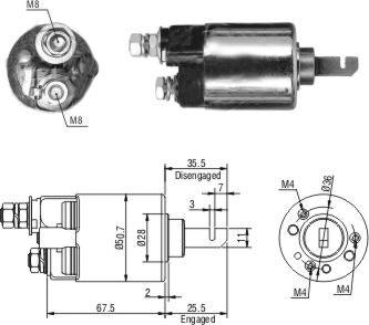 Hoffer 46316 - Тяговое реле, соленоид, стартер autospares.lv