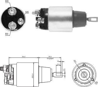 Hoffer 46313 - Тяговое реле, соленоид, стартер autospares.lv