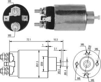 Hoffer 46297 - Тяговое реле, соленоид, стартер autospares.lv