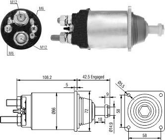 Hoffer 46254 - Тяговое реле, соленоид, стартер autospares.lv