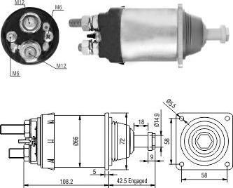 Hoffer 46253 - Тяговое реле, соленоид, стартер autospares.lv