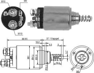 Hoffer 46268 - Тяговое реле, соленоид, стартер autospares.lv