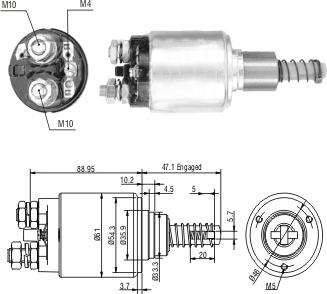 Hoffer 46239 - Тяговое реле, соленоид, стартер autospares.lv