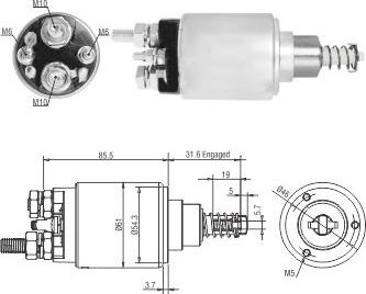 Hoffer 46275 - Тяговое реле, соленоид, стартер autospares.lv