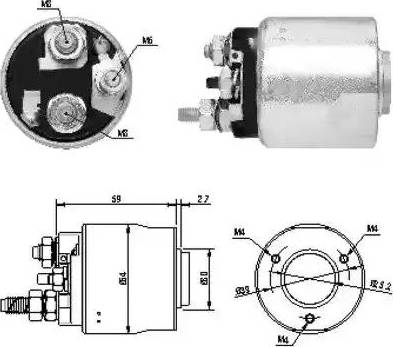 Hoffer 6646063 - Тяговое реле, соленоид, стартер autospares.lv