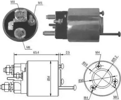 Hoffer 6646018 - Тяговое реле, соленоид, стартер autospares.lv