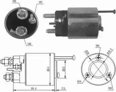 Hoffer 6646012 - Тяговое реле, соленоид, стартер autospares.lv