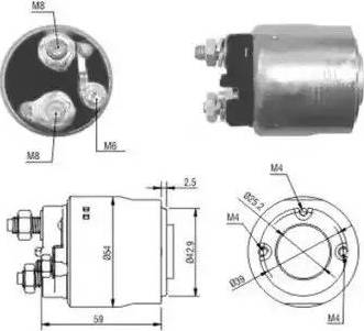 Hoffer 6646084 - Тяговое реле, соленоид, стартер autospares.lv