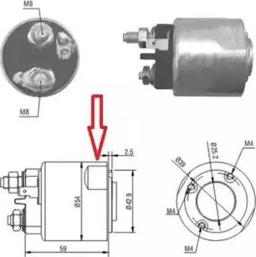 Hoffer 6646086 - Тяговое реле, соленоид, стартер autospares.lv