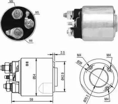 Hoffer 6646148 - Тяговое реле, соленоид, стартер autospares.lv