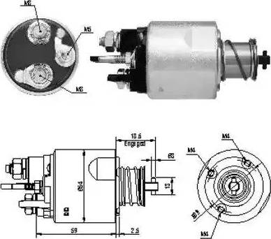 Hoffer 6646169 - Тяговое реле, соленоид, стартер autospares.lv