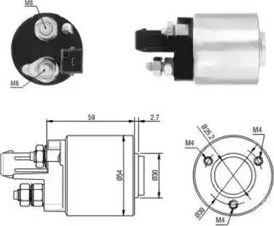 Hoffer 6646105 - Тяговое реле, соленоид, стартер autospares.lv