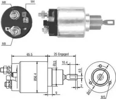 Hoffer 6646108 - Тяговое реле, соленоид, стартер autospares.lv