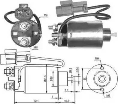 Hoffer 6646180 - Тяговое реле, соленоид, стартер autospares.lv