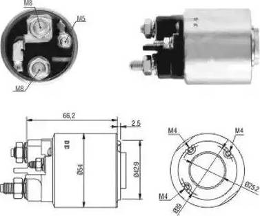 Hoffer 6646131 - Тяговое реле, соленоид, стартер autospares.lv