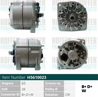 Hoffer H5610023 - Генератор autospares.lv