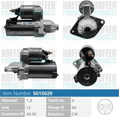 Hoffer H5015029 - Стартер autospares.lv