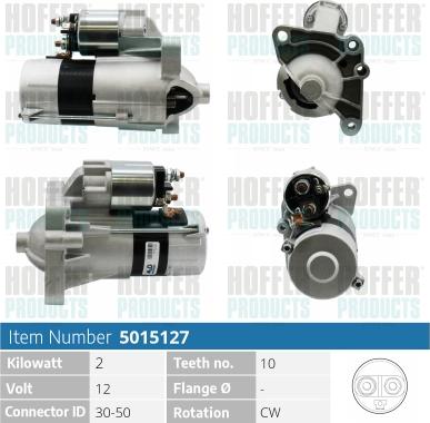 Hoffer H5015127 - Стартер autospares.lv