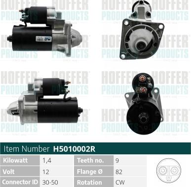 Hoffer H5010002R - Стартер autospares.lv