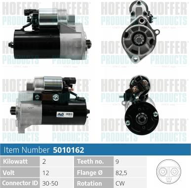 Hoffer H5010162 - Стартер autospares.lv