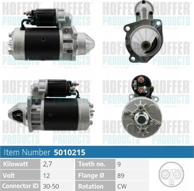 Hoffer H5010215 - Стартер autospares.lv