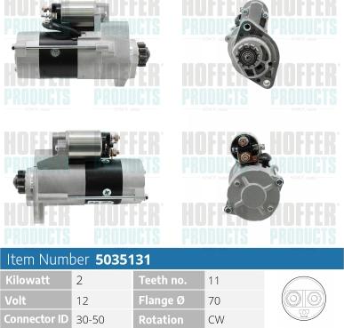 Hoffer H5035903 - Стартер autospares.lv