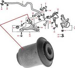 Honda 51392-S5A-701 - Сайлентблок, рычаг подвески колеса autospares.lv