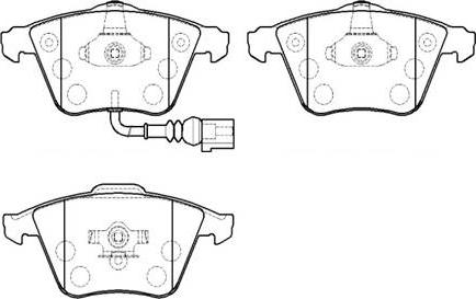 HSB Gold HP9954 - Тормозные колодки, дисковые, комплект autospares.lv